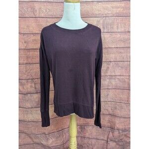 Athleta Plum women's long Sleeve Sweatshirt Thumbholes  XS